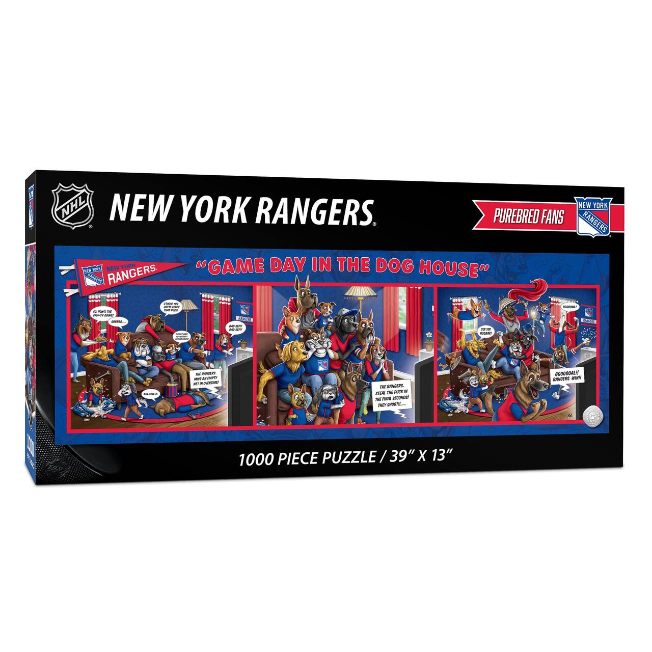 NHL Game Day in the Dog House 1,000 Piece Puzzle